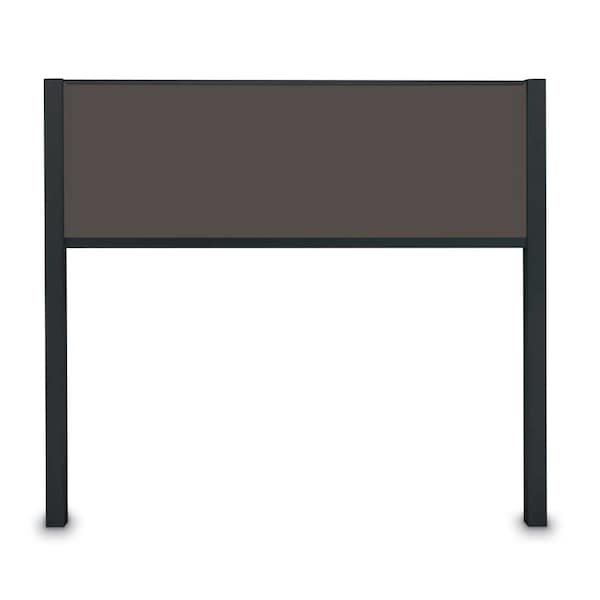 Corkboard, Single Door, Radius Frame, 24x36", Satin/Black Rubber